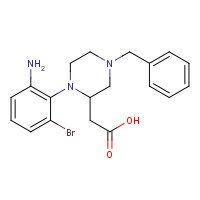 1252646-49-3 2-[1-(2-amino-6-bromophenyl)-4-benzylpiperazin-2-yl]acetic acid chemical structure