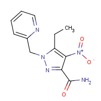 215299-74-4 5-ethyl-4-nitro-1-(pyridin-2-ylmethyl)pyrazole-3-carboxamide chemical structure