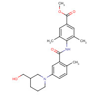 1529760-94-8 methyl 4-[[5-[3-(hydroxymethyl)piperidin-1-yl]-2-methylbenzoyl]amino]-3,5-dimethylbenzoate chemical structure