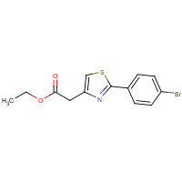 17969-17-4 ethyl 2-[2-(4-bromophenyl)-1,3-thiazol-4-yl]acetate chemical structure