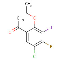 1382997-90-1 1-(5-chloro-2-ethoxy-4-fluoro-3-iodophenyl)ethanone chemical structure