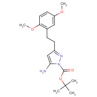 1035270-98-4 tert-butyl 5-amino-3-[2-(2,5-dimethoxyphenyl)ethyl]pyrazole-1-carboxylate chemical structure