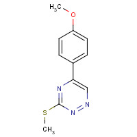 69466-83-7 5-(4-methoxyphenyl)-3-methylsulfanyl-1,2,4-triazine chemical structure