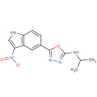 1401350-31-9 5-(3-nitro-1H-indol-5-yl)-N-propan-2-yl-1,3,4-oxadiazol-2-amine chemical structure