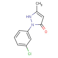20629-91-8 2-(3-chlorophenyl)-5-methyl-1H-pyrazol-3-one chemical structure
