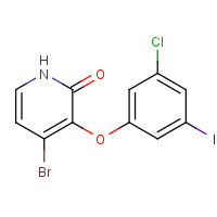 1338226-13-3 4-bromo-3-(3-chloro-5-iodophenoxy)-1H-pyridin-2-one chemical structure