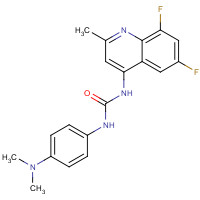 288150-92-5 1-(6,8-difluoro-2-methylquinolin-4-yl)-3-[4-(dimethylamino)phenyl]urea chemical structure