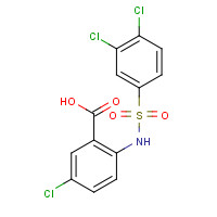 107143-76-0 5-chloro-2-[(3,4-dichlorophenyl)sulfonylamino]benzoic acid chemical structure