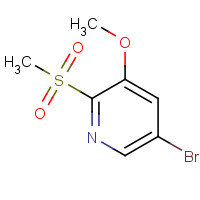 1446002-37-4 5-bromo-3-methoxy-2-methylsulfonylpyridine chemical structure
