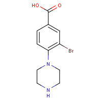 1131594-67-6 3-bromo-4-piperazin-1-ylbenzoic acid chemical structure