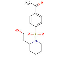 871030-80-7 1-[4-[2-(2-hydroxyethyl)piperidin-1-yl]sulfonylphenyl]ethanone chemical structure
