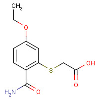 84029-50-5 2-(2-carbamoyl-5-ethoxyphenyl)sulfanylacetic acid chemical structure