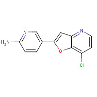 1360909-26-7 5-(7-chlorofuro[3,2-b]pyridin-2-yl)pyridin-2-amine chemical structure