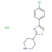 1205636-91-4 4-(4-chlorophenyl)-2-piperidin-4-yl-1,3-thiazole;hydrochloride chemical structure