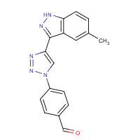 1383705-79-0 4-[4-(5-methyl-1H-indazol-3-yl)triazol-1-yl]benzaldehyde chemical structure