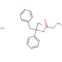 111686-79-4 2-amino-N-(1,2-diphenylpropan-2-yl)acetamide;hydrochloride chemical structure