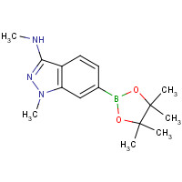 1187968-55-3 N,1-dimethyl-6-(4,4,5,5-tetramethyl-1,3,2-dioxaborolan-2-yl)indazol-3-amine chemical structure