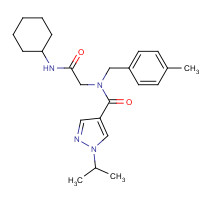 604754-53-2 N-[2-(cyclohexylamino)-2-oxoethyl]-N-[(4-methylphenyl)methyl]-1-propan-2-ylpyrazole-4-carboxamide chemical structure