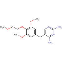 53808-87-0 5-[[3,5-dimethoxy-4-(2-methoxyethoxy)phenyl]methyl]pyrimidine-2,4-diamine chemical structure