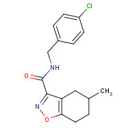 894587-22-5 N-[(4-chlorophenyl)methyl]-5-methyl-4,5,6,7-tetrahydro-1,2-benzoxazole-3-carboxamide chemical structure
