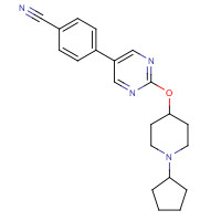 832734-48-2 4-[2-(1-cyclopentylpiperidin-4-yl)oxypyrimidin-5-yl]benzonitrile chemical structure