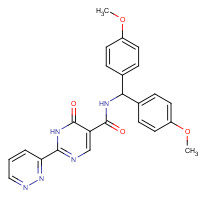 1187990-87-9 N-[bis(4-methoxyphenyl)methyl]-6-oxo-2-pyridazin-3-yl-1H-pyrimidine-5-carboxamide chemical structure