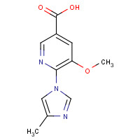 1294003-34-1 5-methoxy-6-(4-methylimidazol-1-yl)pyridine-3-carboxylic acid chemical structure