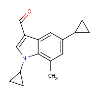 1350760-96-1 1,5-dicyclopropyl-7-methylindole-3-carbaldehyde chemical structure