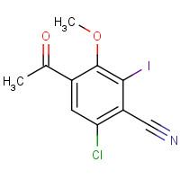 1426700-37-9 4-acetyl-6-chloro-2-iodo-3-methoxybenzonitrile chemical structure