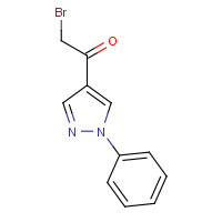 91062-67-8 2-bromo-1-(1-phenylpyrazol-4-yl)ethanone chemical structure