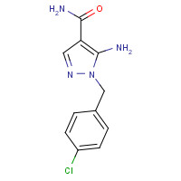106898-44-6 5-amino-1-[(4-chlorophenyl)methyl]pyrazole-4-carboxamide chemical structure