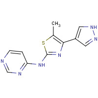 1235312-97-6 5-methyl-4-(1H-pyrazol-4-yl)-N-pyrimidin-4-yl-1,3-thiazol-2-amine chemical structure