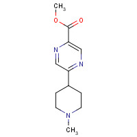 1035271-45-4 methyl 5-(1-methylpiperidin-4-yl)pyrazine-2-carboxylate chemical structure
