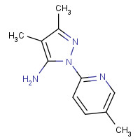 1335140-80-1 4,5-dimethyl-2-(5-methylpyridin-2-yl)pyrazol-3-amine chemical structure