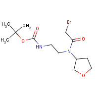 1284246-90-7 tert-butyl N-[2-[(2-bromoacetyl)-(oxolan-3-yl)amino]ethyl]carbamate chemical structure