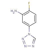 924871-22-7 2-fluoro-5-(tetrazol-1-yl)aniline chemical structure