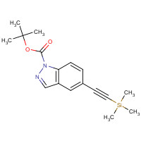 1093306-78-5 tert-butyl 5-(2-trimethylsilylethynyl)indazole-1-carboxylate chemical structure