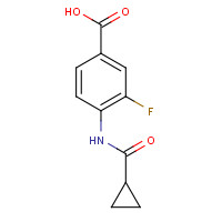 1314406-43-3 4-(cyclopropanecarbonylamino)-3-fluorobenzoic acid chemical structure