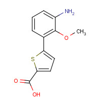 1262383-47-0 5-(3-amino-2-methoxyphenyl)thiophene-2-carboxylic acid chemical structure
