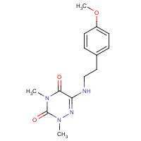 909114-28-9 6-[2-(4-methoxyphenyl)ethylamino]-2,4-dimethyl-1,2,4-triazine-3,5-dione chemical structure