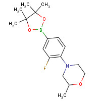1415794-02-3 4-[2-fluoro-4-(4,4,5,5-tetramethyl-1,3,2-dioxaborolan-2-yl)phenyl]-2-methylmorpholine chemical structure