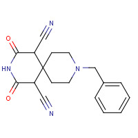 189333-46-8 9-benzyl-2,4-dioxo-3,9-diazaspiro[5.5]undecane-1,5-dicarbonitrile chemical structure
