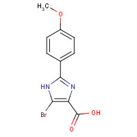 102151-65-5 5-bromo-2-(4-methoxyphenyl)-1H-imidazole-4-carboxylic acid chemical structure