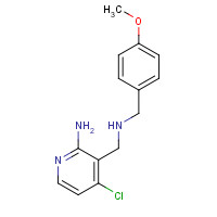 1265637-61-3 4-chloro-3-[[(4-methoxyphenyl)methylamino]methyl]pyridin-2-amine chemical structure