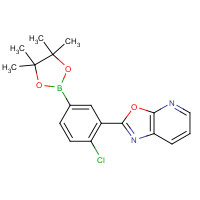 1356923-89-1 2-[2-chloro-5-(4,4,5,5-tetramethyl-1,3,2-dioxaborolan-2-yl)phenyl]-[1,3]oxazolo[5,4-b]pyridine chemical structure