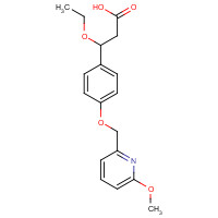 1202576-19-9 3-ethoxy-3-[4-[(6-methoxypyridin-2-yl)methoxy]phenyl]propanoic acid chemical structure