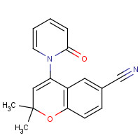 117545-11-6 2,2-dimethyl-4-(2-oxopyridin-1-yl)chromene-6-carbonitrile chemical structure