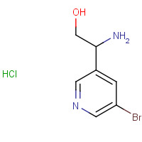 1352443-39-0 2-amino-2-(5-bromopyridin-3-yl)ethanol;hydrochloride chemical structure
