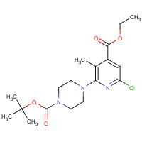 1201675-13-9 tert-butyl 4-(6-chloro-4-ethoxycarbonyl-3-methylpyridin-2-yl)piperazine-1-carboxylate chemical structure