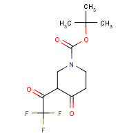 733757-79-4 tert-butyl 4-oxo-3-(2,2,2-trifluoroacetyl)piperidine-1-carboxylate chemical structure